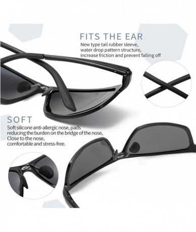 Goggle Sunglasses Polarized Vision Driving Cycling - Silver Night Vision - CD1949CC2UL $12.09