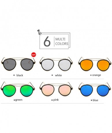 Round Men's Fashion Rhythm Retro Sunglasses Drive Polarized Glasses Men Steampunk098 (Color Orange) - Orange - CC1993WR43S $4...