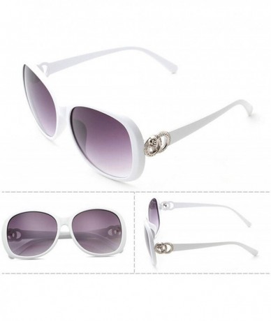 Aviator Polarized Sunglasses Glasses Protection Driving - White - CB18TQZ423M $16.60