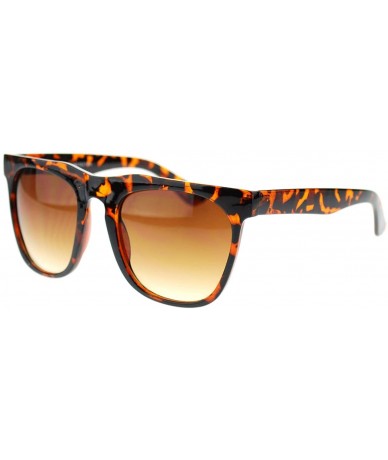 Oversized Unique Mad Eye Brow Squared Oversize Horn Rim Sunglasses - Red Tortoise - C611YW52E69 $9.18