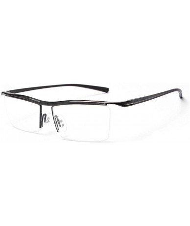 Rimless Men Women Elegant Office Flat Sunglasses with Square Frame for Daily Working Studying - Black - CD18YKC4ZD9 $19.79