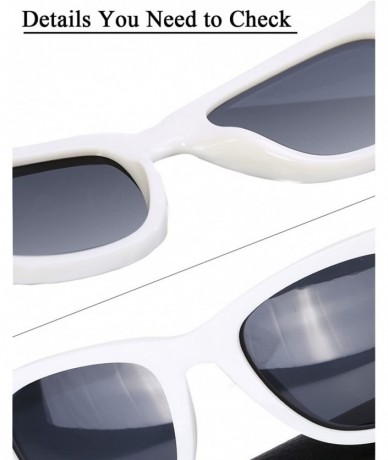 Wayfarer Square Sunglasses for Men Women TR90 Unbreakable - 100% UV Protection - White Frame/Polarized Grey Lens - CG18DCUQ3U...