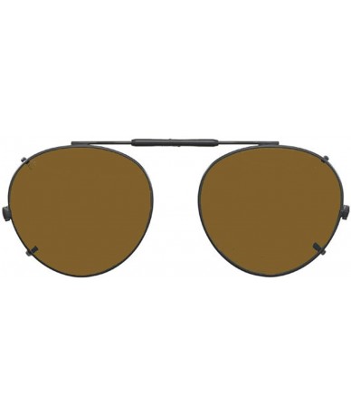 Round Visionaries Polarized Clip on Sunglasses - Round - Bronze Frame - 50 x 45 Eye - CX12MYR5782 $68.04
