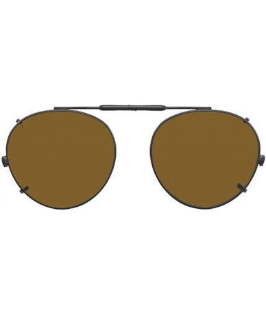 Round Visionaries Polarized Clip on Sunglasses - Round - Bronze Frame - 50 x 45 Eye - CX12MYR5782 $32.66