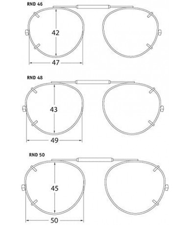 Round Visionaries Polarized Clip on Sunglasses - Round - Bronze Frame - 50 x 45 Eye - CX12MYR5782 $32.66
