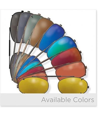 Round Visionaries Polarized Clip on Sunglasses - Round - Bronze Frame - 50 x 45 Eye - CX12MYR5782 $32.66