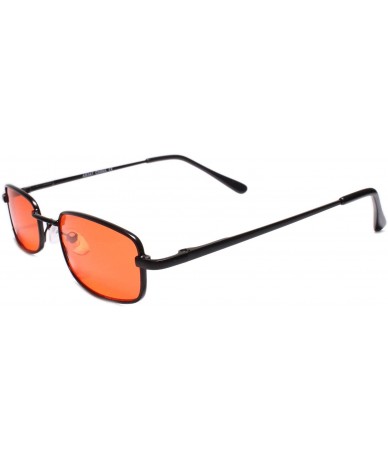 Rectangular Classy Exotic Elegant Retro Style Rectangle Sunglasses - Red / Black - C418WGDQG5L $10.17