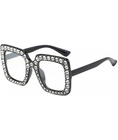 Aviator Women Men Fashion Artificial Diamond Frame Sunglasses Summer Hot Sale Sunglasses - E - CM18CQ5QLW0 $8.88