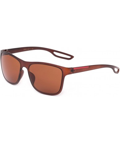 Sport Bryant" - Squared Light Weight Slim Stylish Sporty Fashion Sunglasses for Men and Women - Matte Brown - CC17YEIRMA0 $20.33