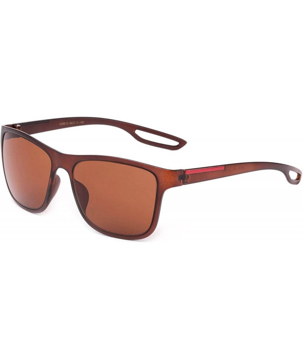 Sport Bryant" - Squared Light Weight Slim Stylish Sporty Fashion Sunglasses for Men and Women - Matte Brown - CC17YEIRMA0 $9.68