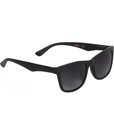 Wayfarer Unisex Bifocal Reading Sunglasses 0.0-3.0 - Black - CT18QMY435A $32.36