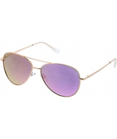 Aviator Heat Wave Reading Aviator Sunglasses - Pink/Gold - CT189SSHU0C $17.40