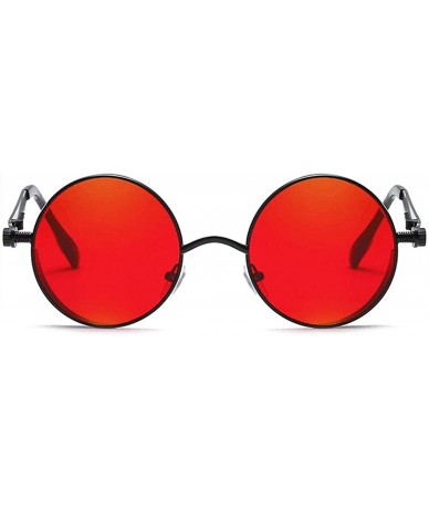 Round Sunglasses Steampunk for Women Retro Gothic Vintage Metal Round Circle Mirrored side shades Men Sunglasses - C118SLRKTW...