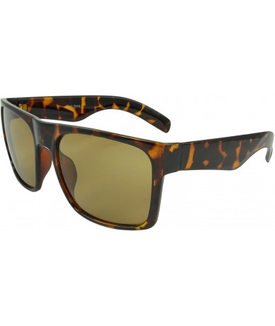 Square Vintage Retro Eyewear Pinewood Square Fashion Sunglasses - Brown Leopard - CZ11I0I4ERV $10.78