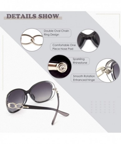 Oval Polarized Sunglasses for Women Sun Glasses Fashion Oversized Shades S85 - C118UUNEQ5M $12.62