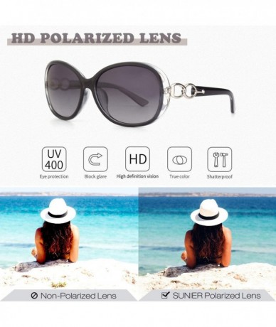Oval Polarized Sunglasses for Women Sun Glasses Fashion Oversized Shades S85 - C118UUNEQ5M $12.62
