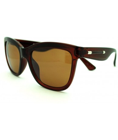 Square Square Cateye Sunglasses Womens Chic Modern Fashion Shades - Brown - CJ11E9RWHQR $12.55