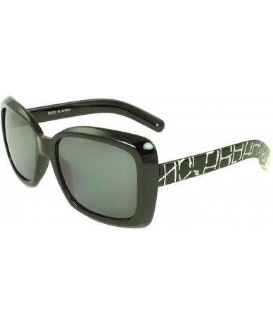 Shield Stylish Shield Square Sunglasses - Black - CR11FEPWKXX $19.13