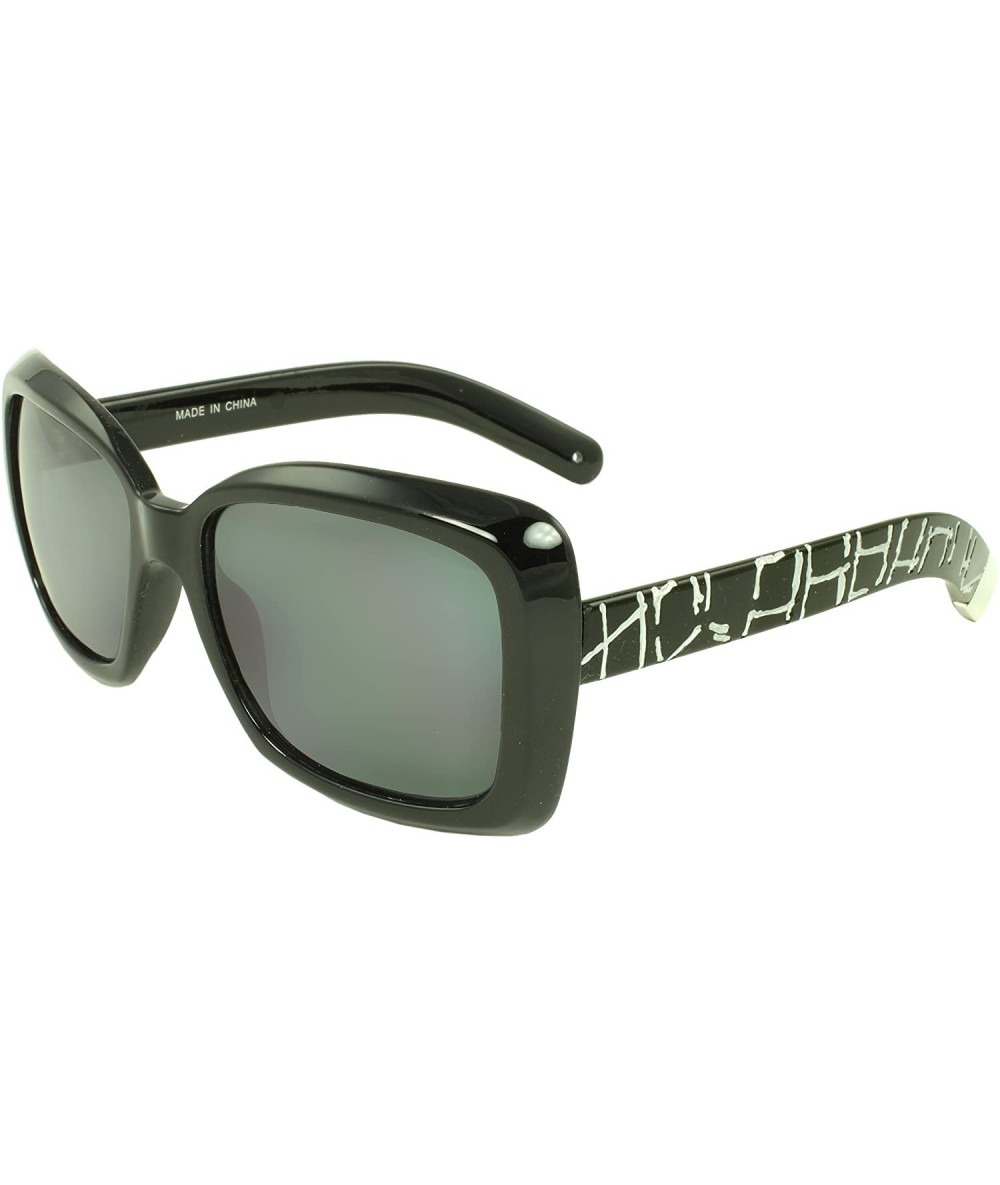 Shield Stylish Shield Square Sunglasses - Black - CR11FEPWKXX $12.42