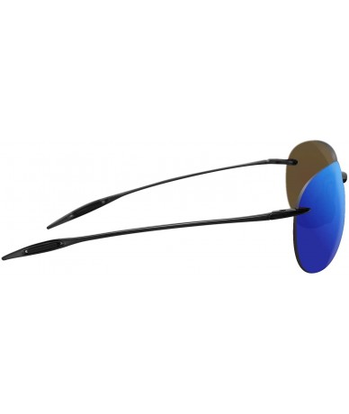 Oval Ultra-light Polarized Sunglass for Men Light Leakage Resistant Sports Navigator Sunglass Memory Frame - CQ18H4Y6XM6 $11.69