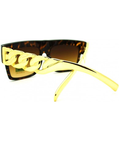 Round Men Women Round Sunglasses Horned Rim P-3 with Key Hole Nose - Tortoise-gold Chain - CA185LOAIE5 $11.28