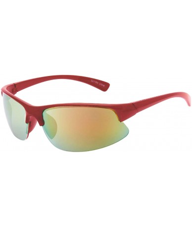 Sport Men's Speedy X Designer Fashion Sports Sunglasses for Baseball Cycling Fishing Golf - Red - CP18U67STKU $10.20