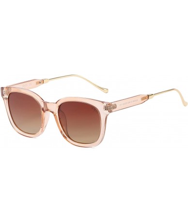 Cat Eye Classic Square Polarized Sunglasses Unisex UV400 Mirrored Glasses SJ2050 - C5 Brown Frame/Brown Lens - CU189SDURCG $2...