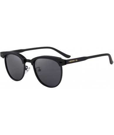 Sport Semi Rimless Polarized Sunglasses Women Men Retro Brand Sun Glasses S8116 - Black - CK186C3SG2U $16.09