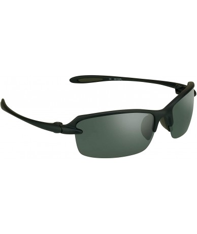 Semi-rimless TR90 Semi Rimless Sports Sunglasses for Men and Women - Matte Black - CA11N0X453T $12.40