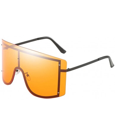 Goggle Cool Colorful Fashion Goggles Unisex Oversize Sunglasses Vintage Shades Glasses - Orange - CA196YYOYNY $20.07