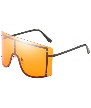 Goggle Cool Colorful Fashion Goggles Unisex Oversize Sunglasses Vintage Shades Glasses - Orange - CA196YYOYNY $8.46