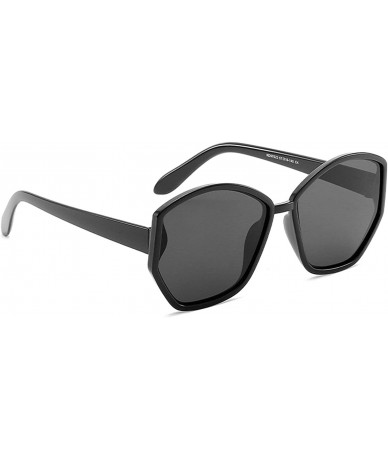 Sport Classic style Polygon Polarized Sunglasses for Women PC AC UV 400 Protection Sunglasses - Grey - CN18SASLSGZ $15.93