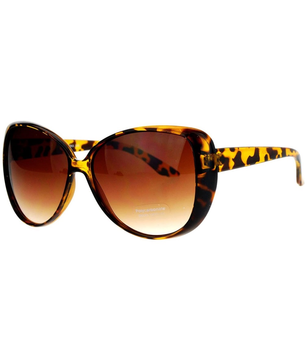 Butterfly Womens Butterfly Frame Sunglasses Classic Designer Fashion UV 400 - Brown Tortoise - CO187GKC0ST $10.45