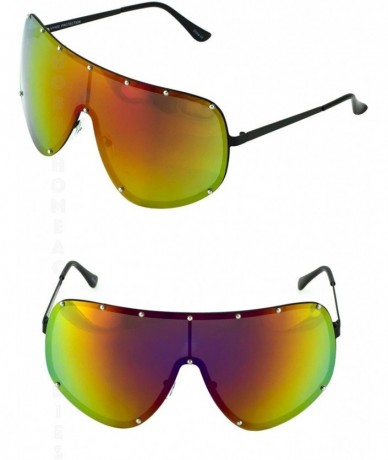 Oversized Oversize XXL Huge Large Shield Wrap Big Mask Polarized Sunglasses - CE12NZHY3KS $20.02