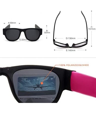 Goggle Premium Unisex Polarized Fold Frame Sun Glasses Trendy Stylish Sunglasses for Men Women - Purple - C818YOGCE03 $35.19