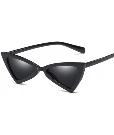 Oversized Classic style Triangle Sunglasses for Men or Women AC PC UV400 Sunglasses - Black - CJ18SARKDUX $12.46