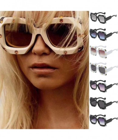 Rimless Polarized Sunglasses Rhinestone Protection - C - CB1974AAY0O $8.96