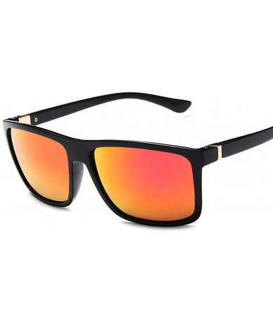 Square Unisex Reflective Vintage Sunglasses Men Fashion Rivets Sun Glasses Oculos De Sol - C9 - C6197Y77K6Z $22.19