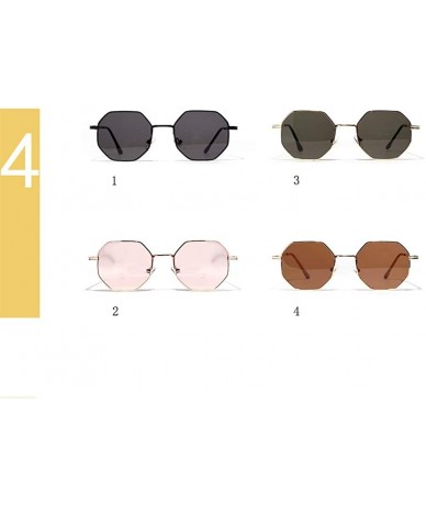 Round polygon sunglasses Luxury Sunglasses Vintage - Rose Gold - CD197L54OMQ $13.83