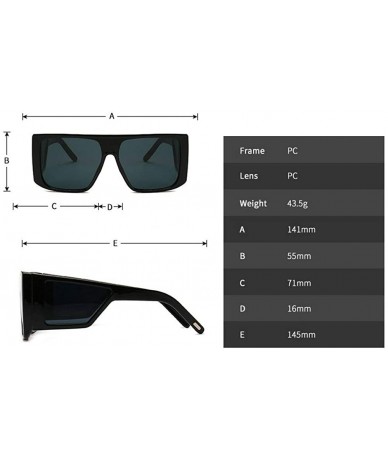 Oversized 2019 New cross-border explosion models retro big box trend street shooting unisex sunglasses - Black - CP18LA7E35S ...