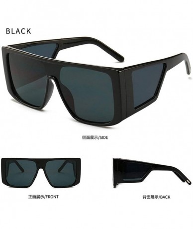 Oversized 2019 New cross-border explosion models retro big box trend street shooting unisex sunglasses - Black - CP18LA7E35S ...