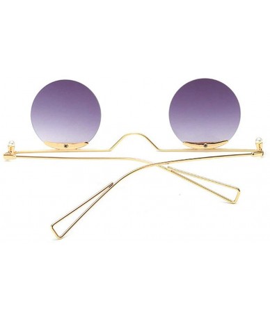 Round Arrival Sunglasses Fashion Designer Glasses - Gray - CO18SCUWKSU $14.96