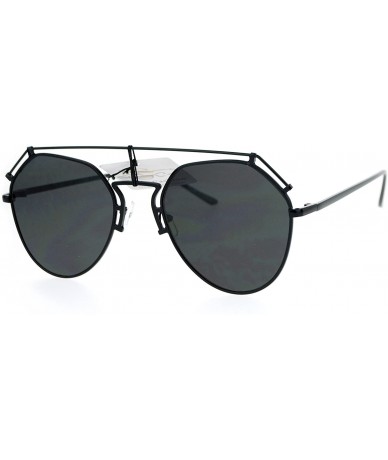 Aviator Womens Retro Aviator Sunglasses Flat Wire Top Metal Frame Aviators - Black (Black) - CQ18753W3OX $19.49