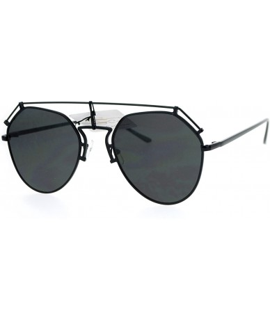 Aviator Womens Retro Aviator Sunglasses Flat Wire Top Metal Frame Aviators - Black (Black) - CQ18753W3OX $12.15