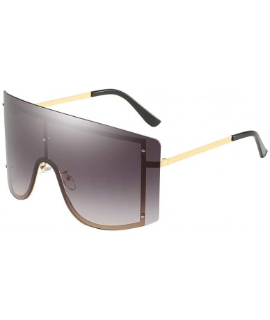 Oversized Super Oversized Sunglasses Unisex Flat Top Square Frame Shades Retro Style - C01 - C418UN33LX7 $28.60