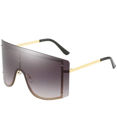 Oversized Super Oversized Sunglasses Unisex Flat Top Square Frame Shades Retro Style - C01 - C418UN33LX7 $17.01