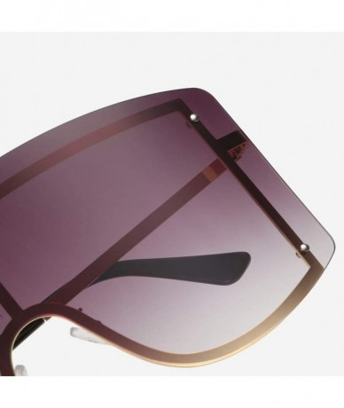 Oversized Super Oversized Sunglasses Unisex Flat Top Square Frame Shades Retro Style - C01 - C418UN33LX7 $27.15