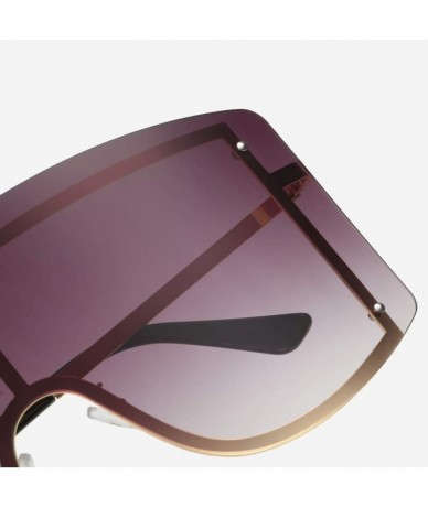 Oversized Super Oversized Sunglasses Unisex Flat Top Square Frame Shades Retro Style - C01 - C418UN33LX7 $17.01