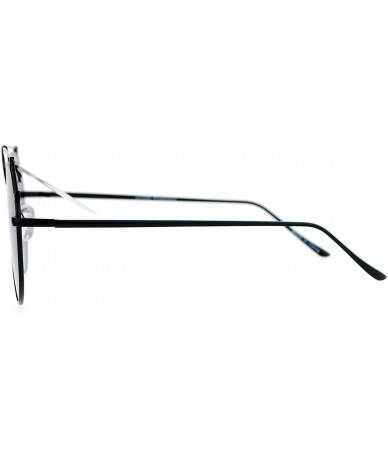 Aviator Womens Retro Aviator Sunglasses Flat Wire Top Metal Frame Aviators - Black (Black) - CQ18753W3OX $19.49