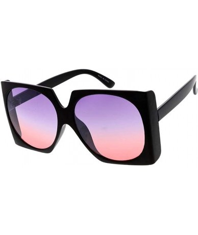 Oversized Butterfly Frame Bulky Candy Lens 70s Retro Fashion Sunglasses - Purple - CD18U9KWSH8 $23.40